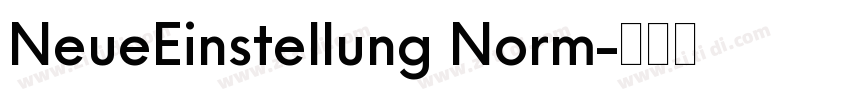 NeueEinstellung Norm字体转换